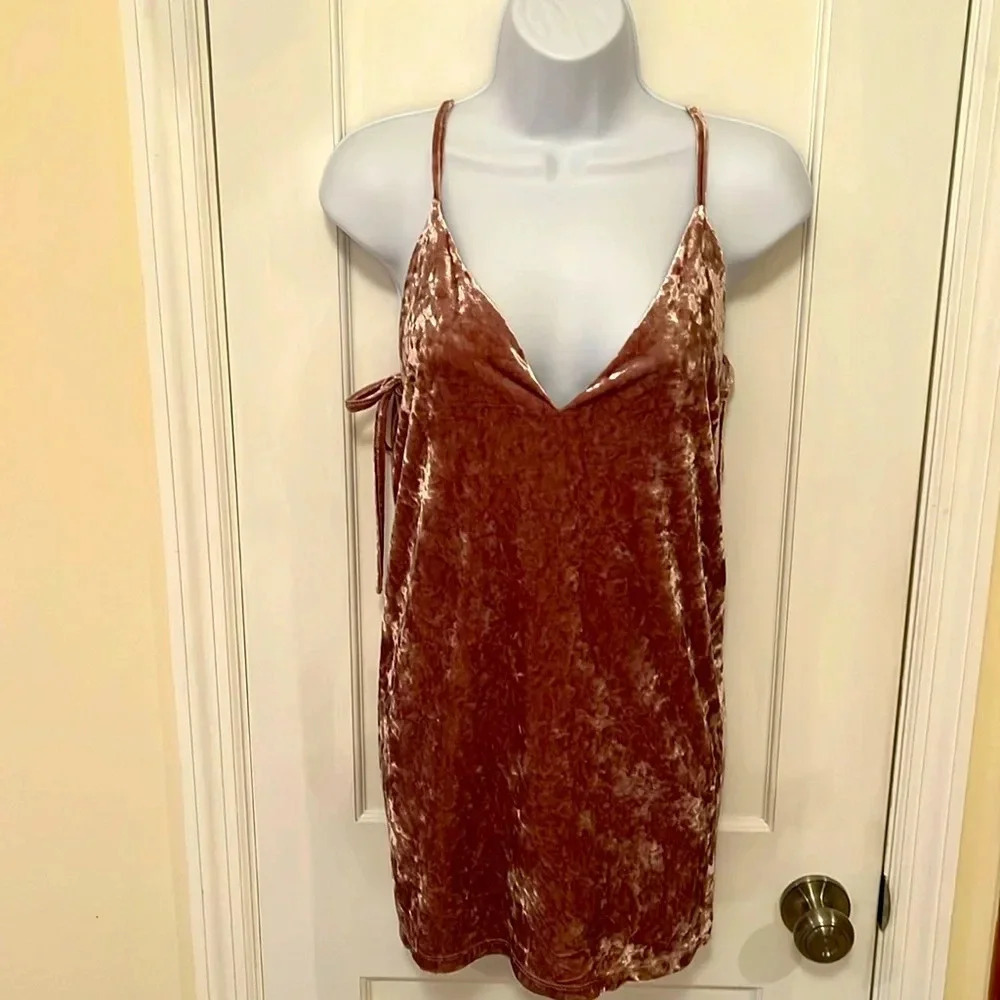 Crushed Velvety Top Sleeveless Lounge Wear Pink‎ Women's Medium Y2K Sexy
